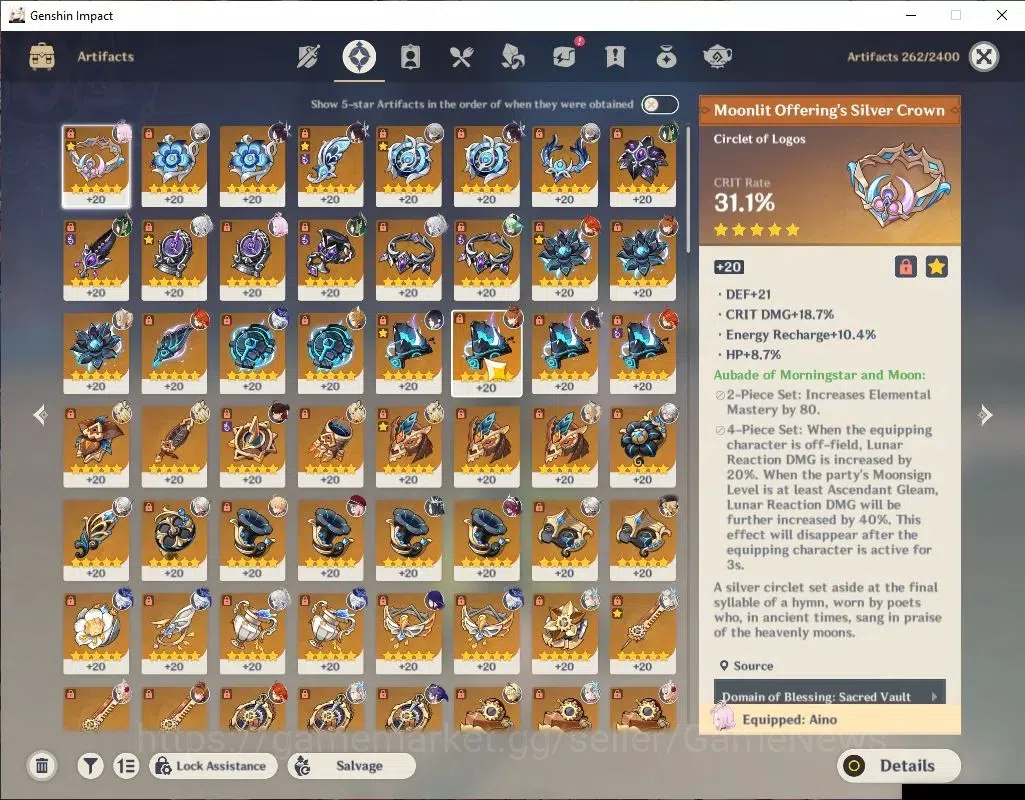 Genshin Impact Accounts Asia|AR 58|13 Limit +9(*5WEP)|(Neuvilette,Hutao)+S image 6