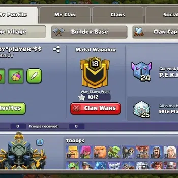 Clash of Clans Accounts High-End TH17-BH9|Lv.217|BK45,AQ49,MP43,GW46,RC13|BM23,BC16|2 LG & 4 Gold Skins|FreeClan