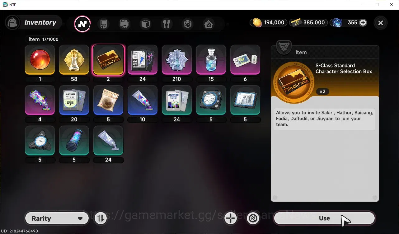 Neverness to Everness Accounts Global SEA|HL 3|2 S-Class 1 Limited [Shinku],Sakiri|2 S-Class Selector Box|Orchid 10