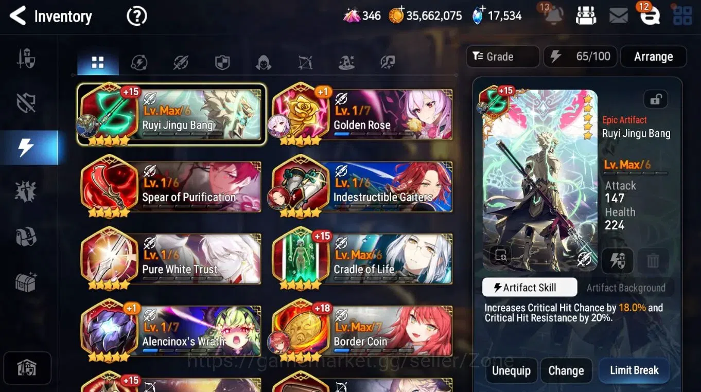Epic Seven Accounts Global|12ML (Moon Luna, SE Celine, LQC, Ruele, Arb image 8