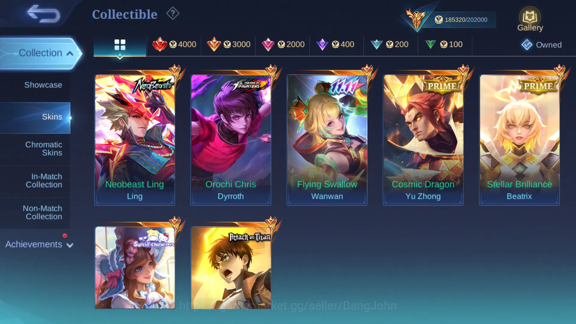 Mobile Legends: Bang Bang Accounts Hero 131 | Skin 482 | 3 Legend Alpha Franco Alucar image 6
