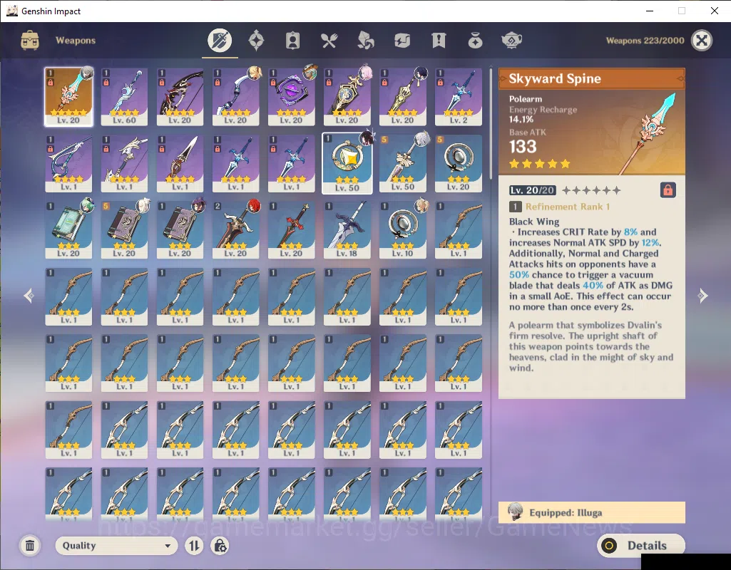Genshin Impact Accounts ASIA|AR 41|2 Limited+1(*5Weapon)|Zibai,Columbina|M image 11