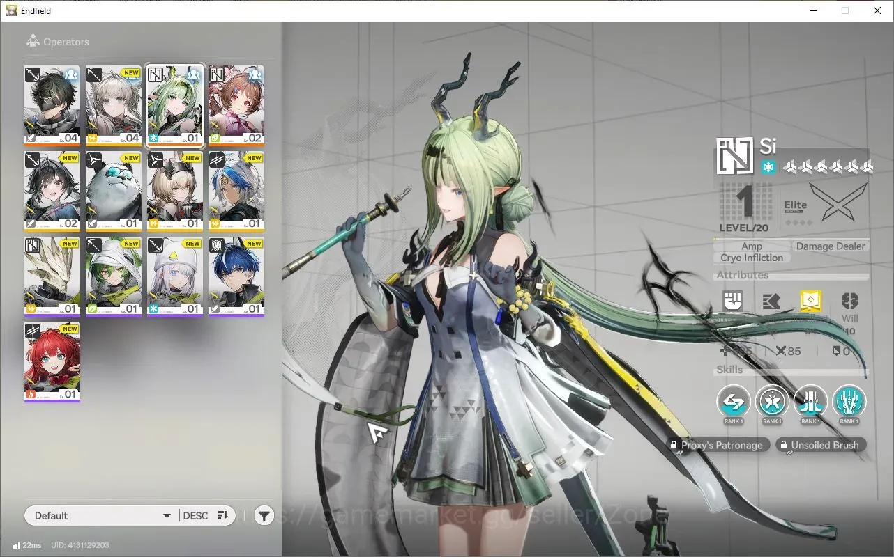 Arknights: Endfield Accounts ASIA|Fresh Starter Ch I Process I| 1 Limit : Si | Low Explore | Check SS END1044Z 1
