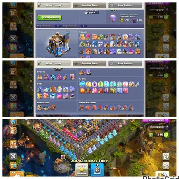 Clash of Clans Accounts High-End TREE RARE 2017 GEMS 3.4K TH 18 LVL 252 MAXED FASE 2 EX LEGEND LEAGUE|ALL HERO MAXED|6 EPIC