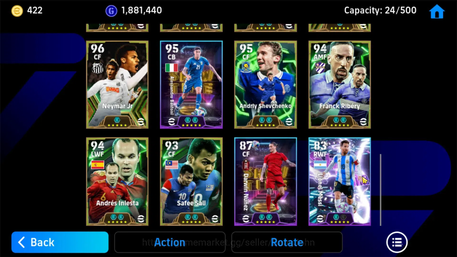 eFootball Accounts ANDROID|PW 3174|Bale Naruto,Messi Pack Barca,Drogb image 1