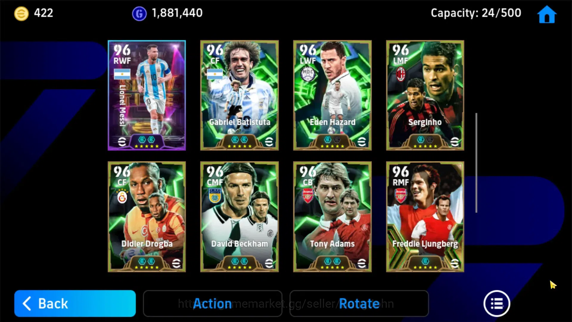 eFootball Accounts ANDROID|PW 3174|Bale Naruto,Messi Pack Barca,Drogb image 2
