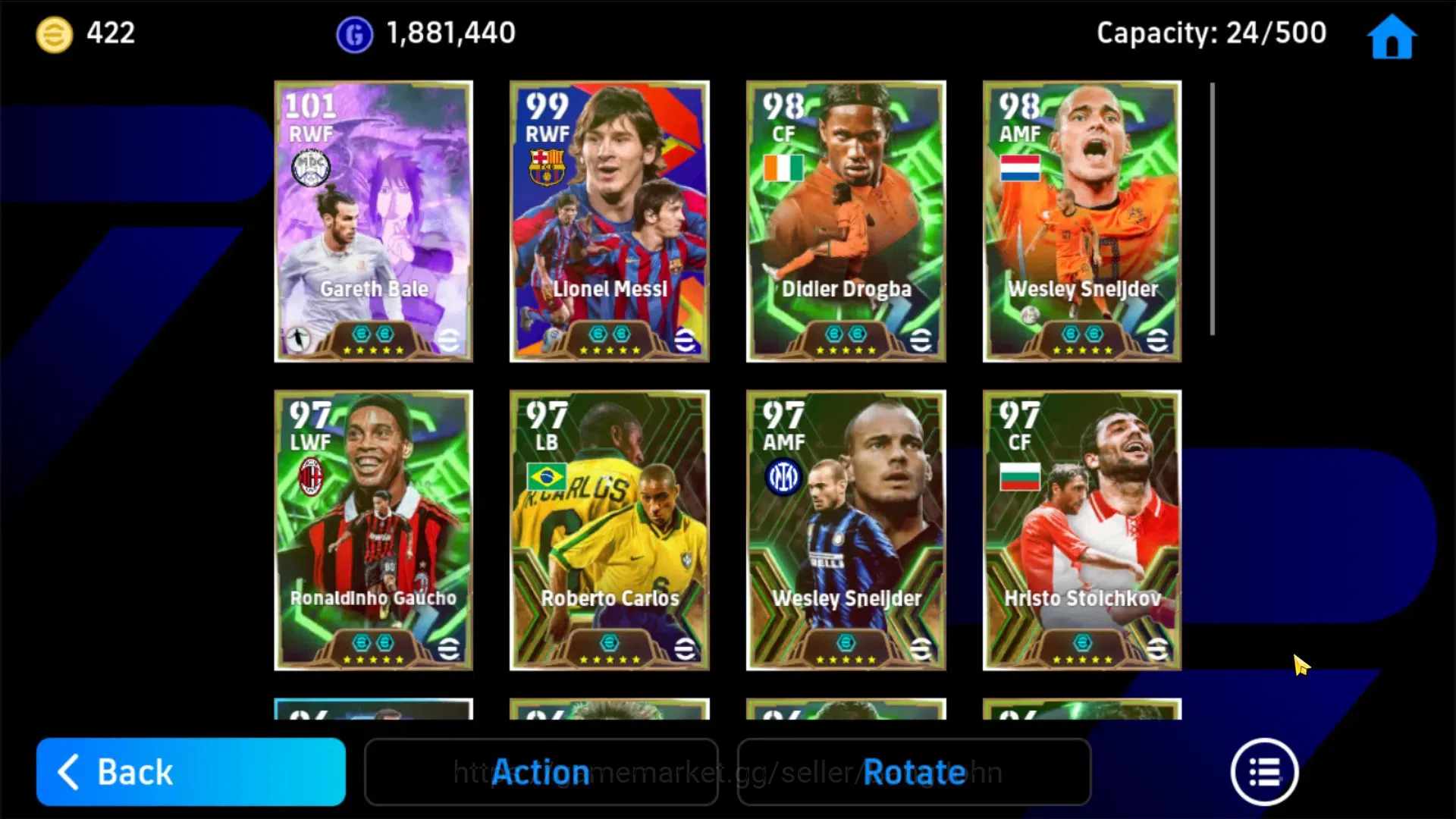 eFootball Accounts ANDROID|PW 3174|Bale Naruto,Messi Pack Barca,Drogb image 3