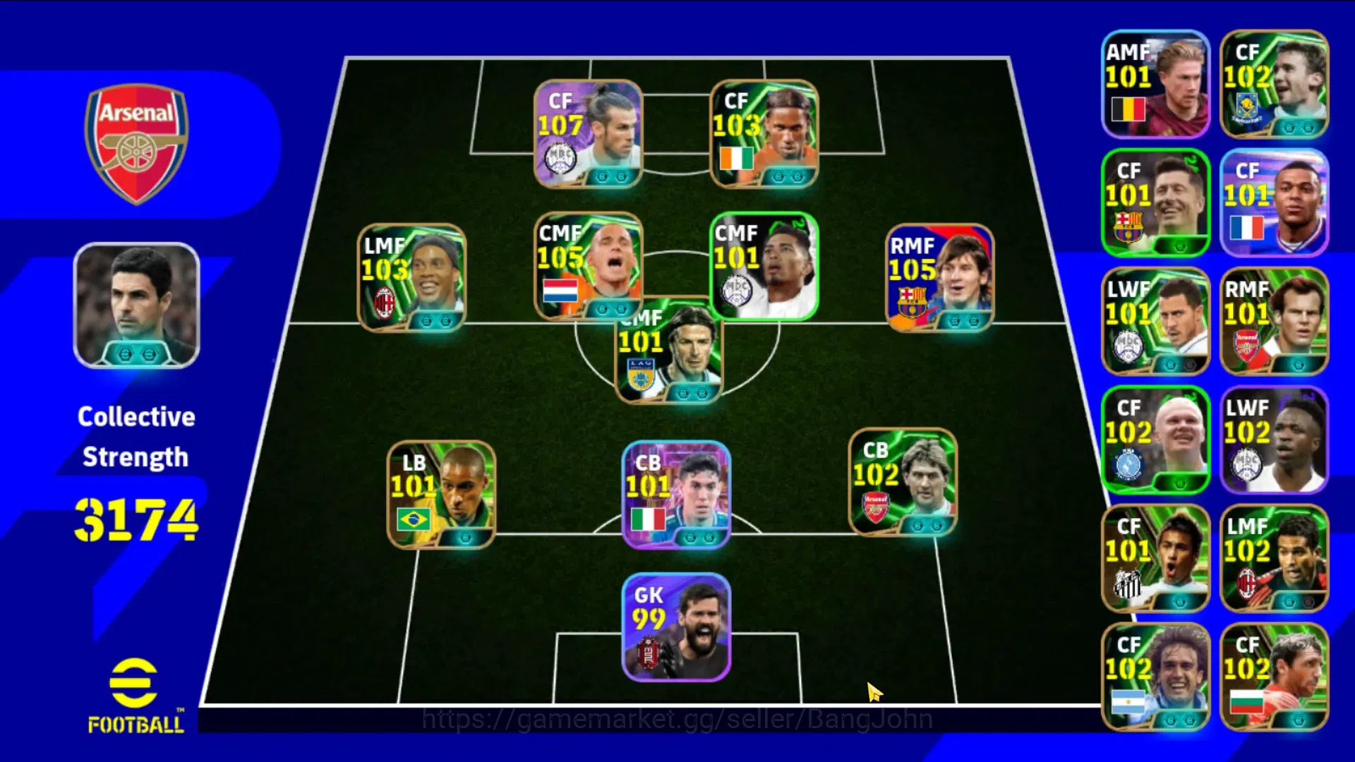 eFootball Accounts ANDROID|PW 3174|Bale Naruto,Messi Pack Barca,Drogb image 6