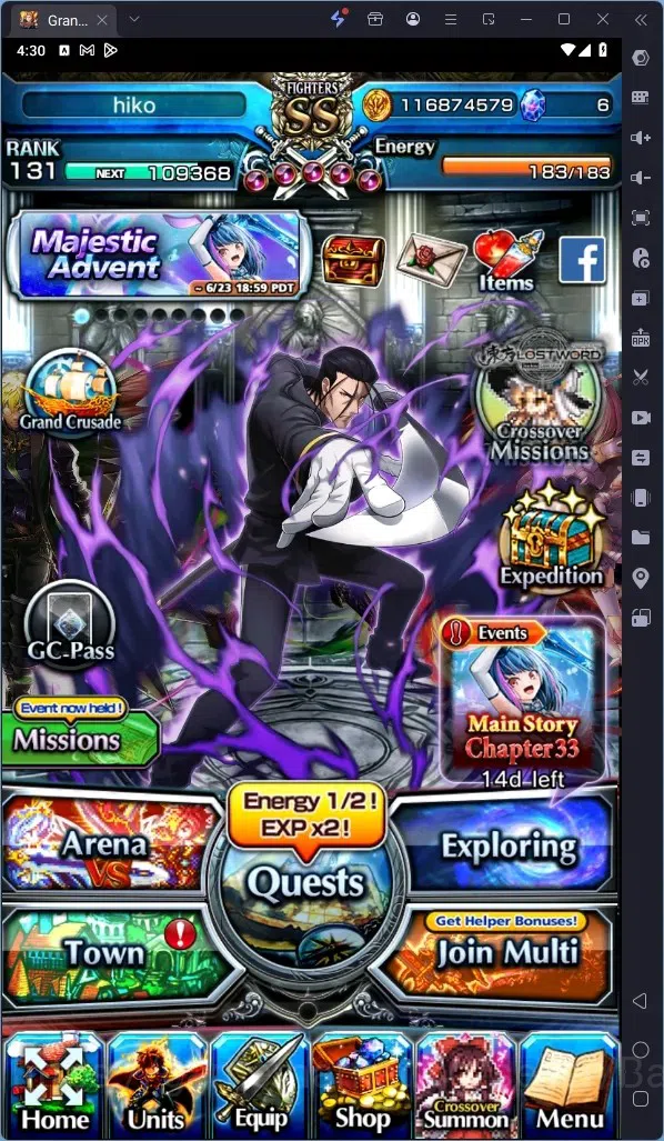 Grand Summoners Accounts Global|Rank 131|Summer Miyu Lv120,Saitpo Hajime Lv image 8