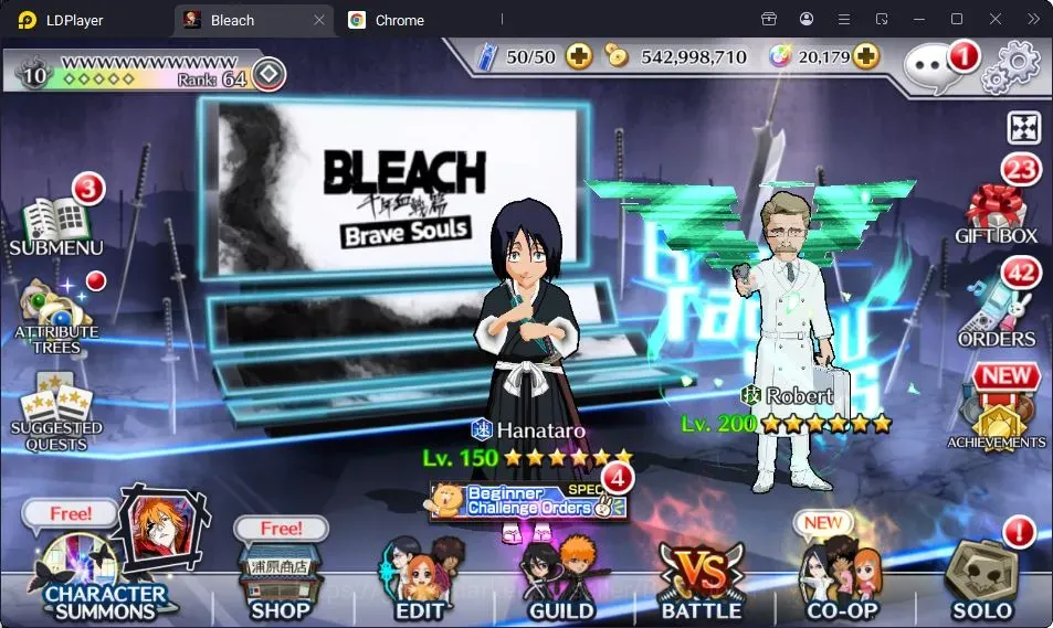 Bleach: Brave Souls Accounts Mid-Tier Global |6K BP+20K Orb|Mid Game|Robert TYBW24|Hanataro Healer|KlabID|Check SS BBS989B 1