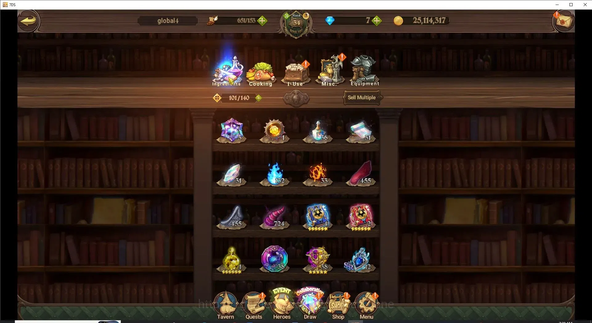 The Seven Deadly Sins: Grand Cross Accounts Endgame Global|1,5M CC|187 LS|1 LR+5 UR+Full Collab Gachiakuta|Elizabeth,Nemesis 12
