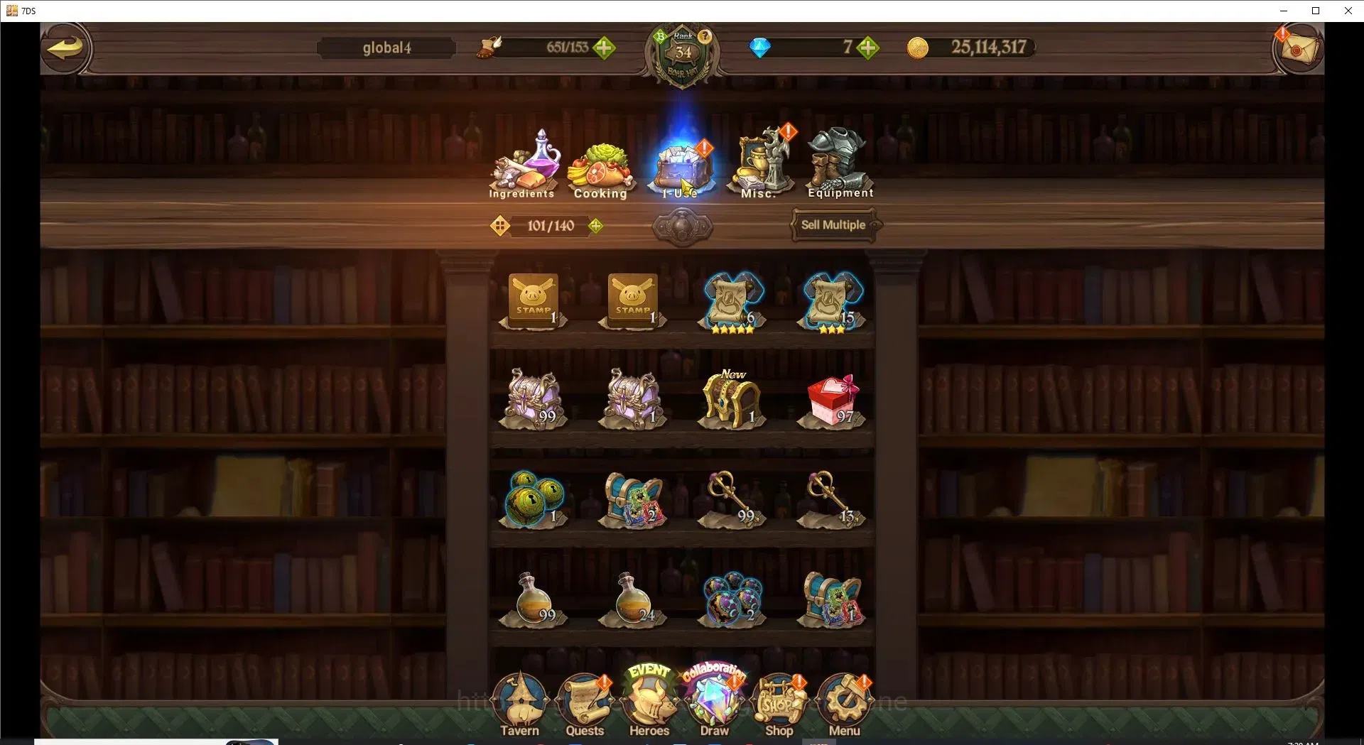 The Seven Deadly Sins: Grand Cross Accounts Endgame Global|1,5M CC|187 LS|1 LR+5 UR+Full Collab Gachiakuta|Elizabeth,Nemesis 14