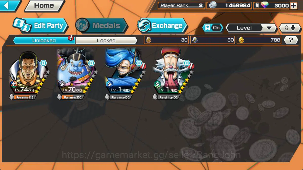 One Piece Bounty Rush Accounts GLOBAL | EX1 | Borsalino, Jinbe, vinsmoke sanji, v image 2