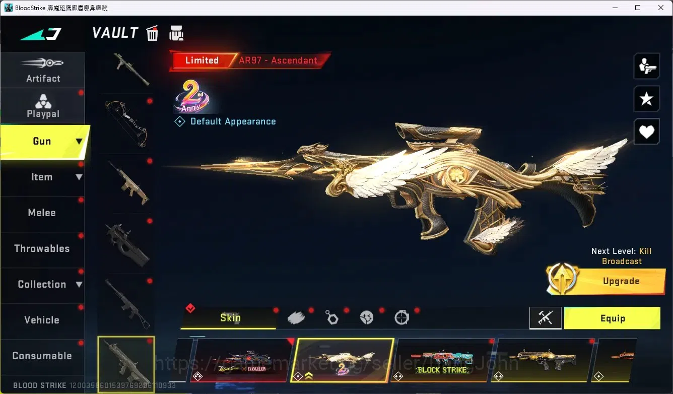 Blood Strike Accounts ASIA|1 Evo|10 Eternal Gun+1 Melee|16 Collab Gun|5 image 20