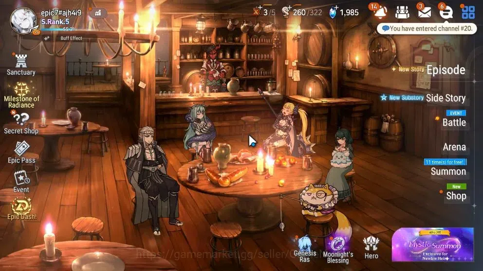 Epic Seven Accounts High-End GLOBAL UnVerif|18 ML(Monarch Iseria,Salome,BArunka,etc)+Ab Fumyr,Setsuka,Rinak,etc|AUTO W|2K 1