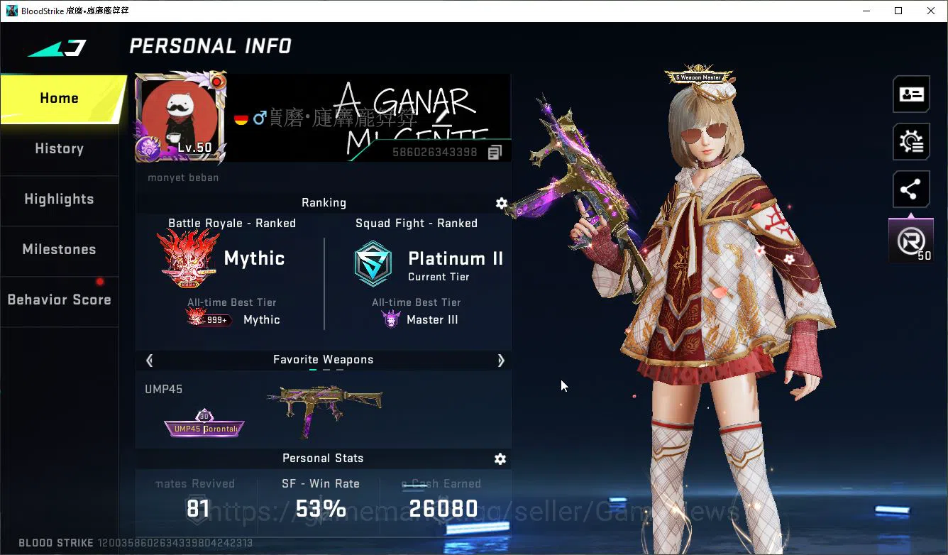 Blood Strike Accounts ASIA|Collab 7DS QBZ95-DarkNes,EVA-SCAR 08+15 ULTRA image 2