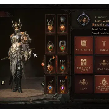 Diablo Immortal Accounts Others SA Brazil - Malah|60(1236)Warlock-Slayer|CR 52837|Reso 510|Inverno 5|Lv.30 Myrrjen|CS