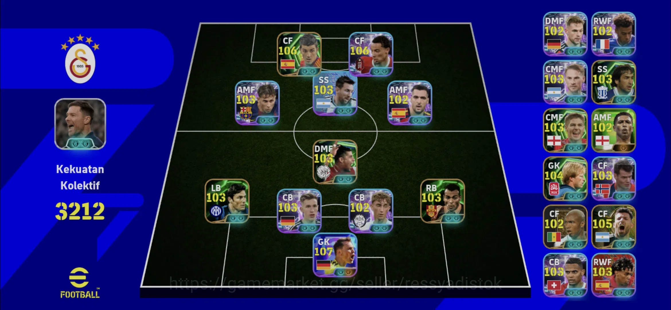 eFootball Accounts Legends & Iconic Players EFOOTBALL GOOD ACCOUNT | BLITZ DAVID VILLA,H EKITIKE,M NEUER,CAFU,F 1