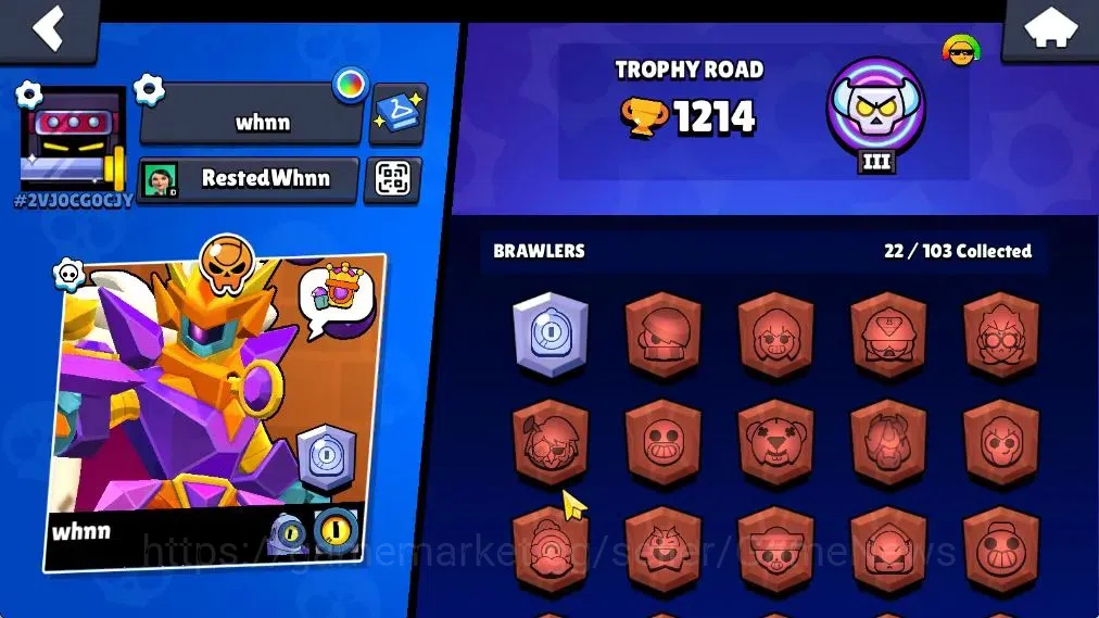Brawl Stars Accounts 1214 Trophy|Family Acc|3,3K Bling|22 Brawlers 2 Ma image 2