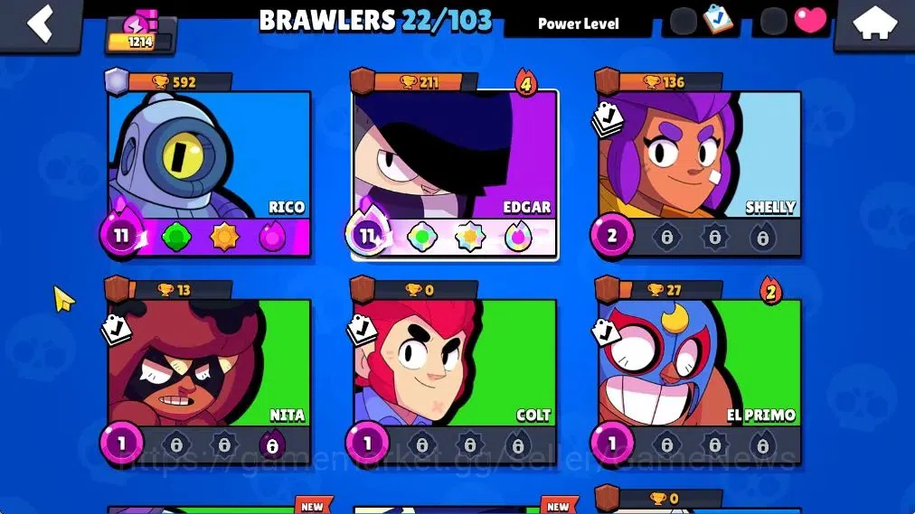 Brawl Stars Accounts 1214 Trophy|Family Acc|3,3K Bling|22 Brawlers 2 Ma image 7