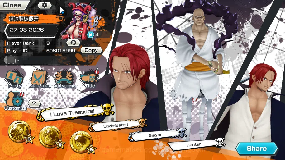 One Piece Bounty Rush Others GLOBAL|EX3, ST ethanbaron, DD shanks, FR shanks, C image 1
