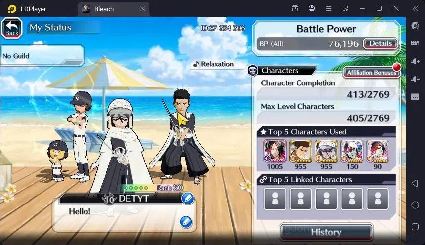 Bleach: Brave Souls Accounts High-End GLOBAL | 20,1 Orb + fresh Story | Isshin TYBW24,Rangiku Swimsuit23,Zangetsu 3