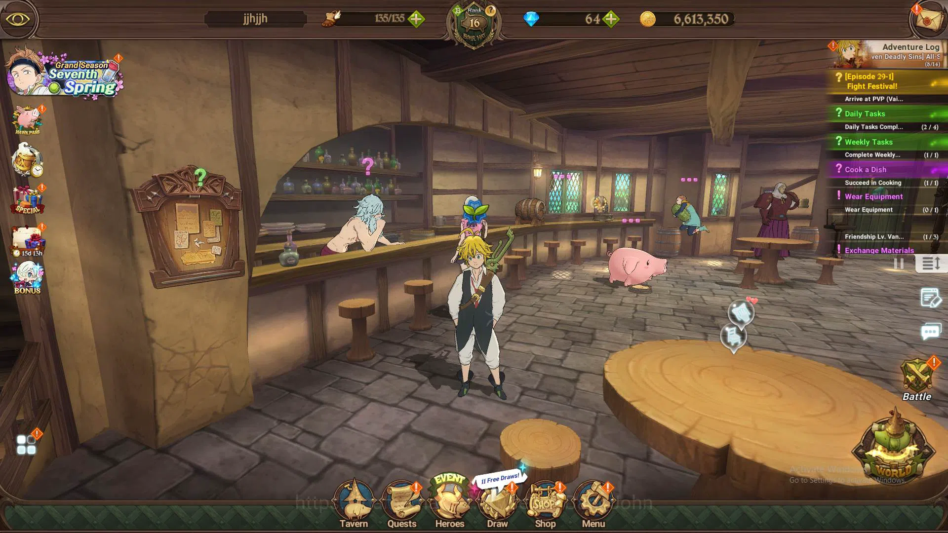 The Seven Deadly Sins: Grand Cross Accounts GLOBAL|532K CC|5 UR Meresca, Thor, Gowther, DKM, O image 1