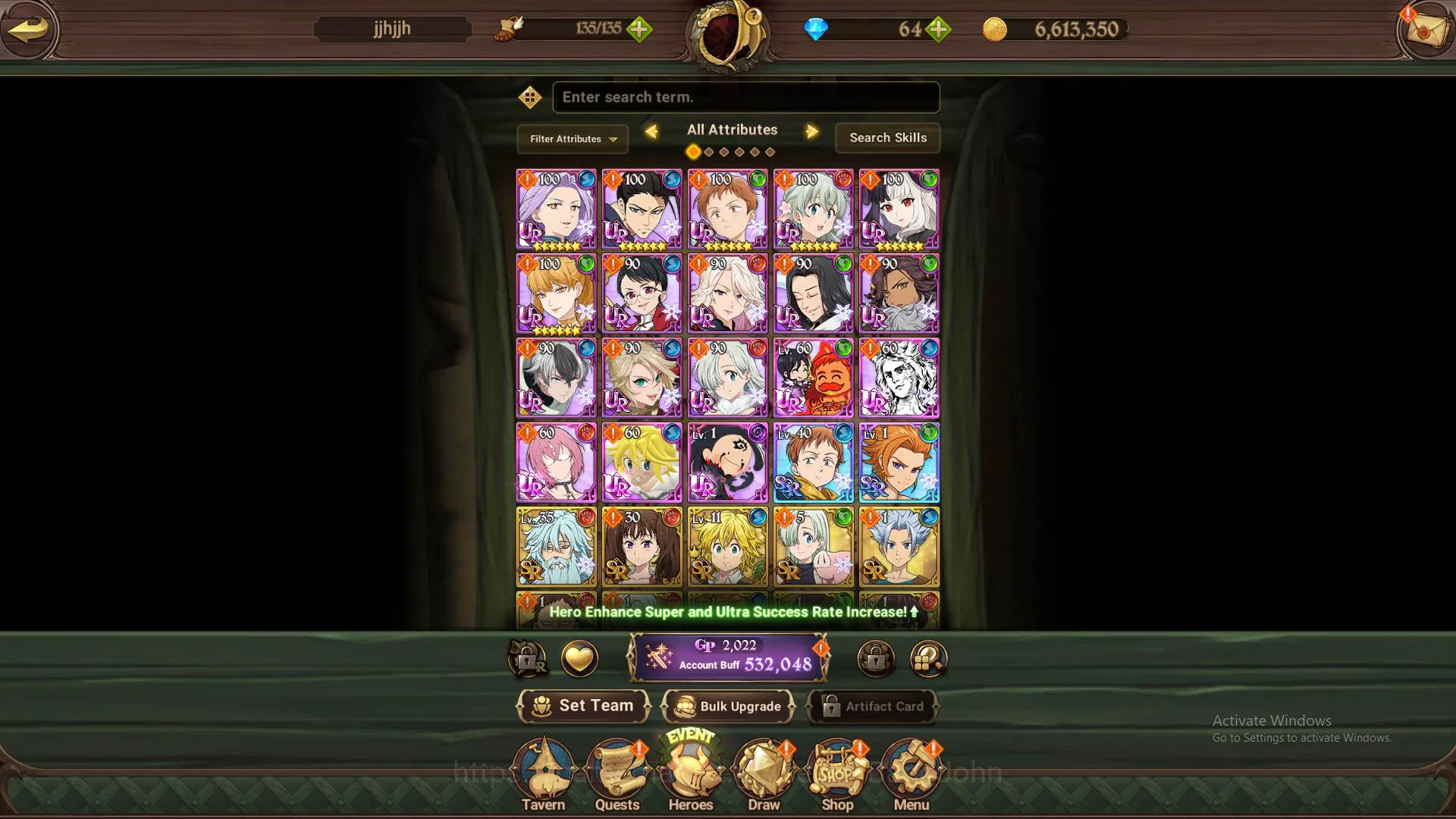 The Seven Deadly Sins: Grand Cross Accounts GLOBAL|532K CC|5 UR Meresca, Thor, Gowther, DKM, O image 3