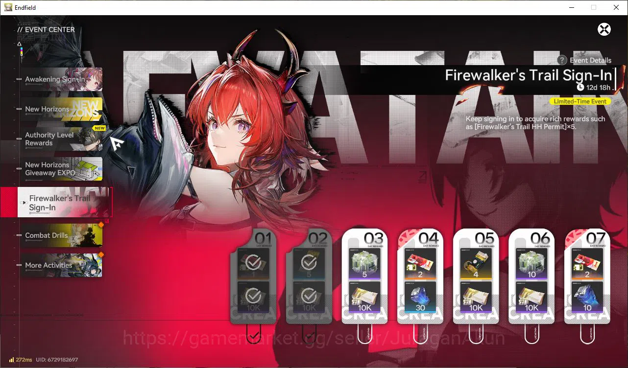 Arknights: Endfield Accounts NA/EU LVL2 |Day2 Login|MetaSSR Solo Laevatain + 6S image 1
