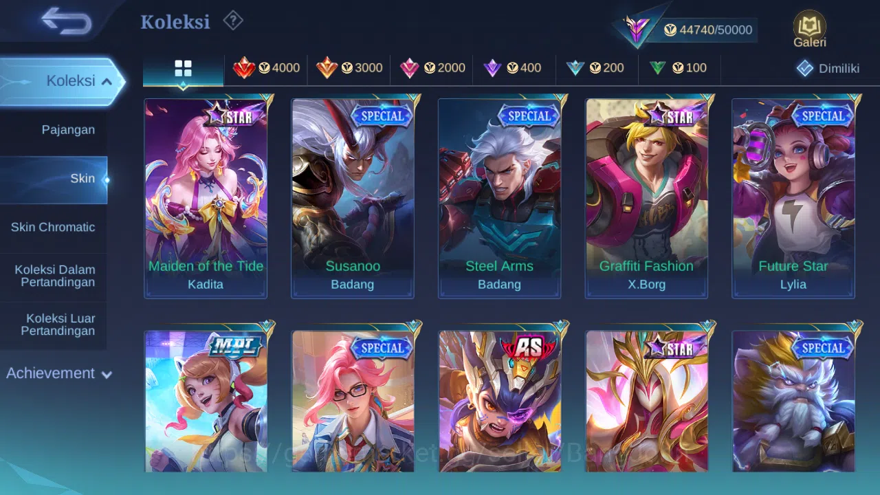Mobile Legends: Bang Bang Accounts Hero 100 Skin 173 | Prime Granger | KOF Karina | Z image 11