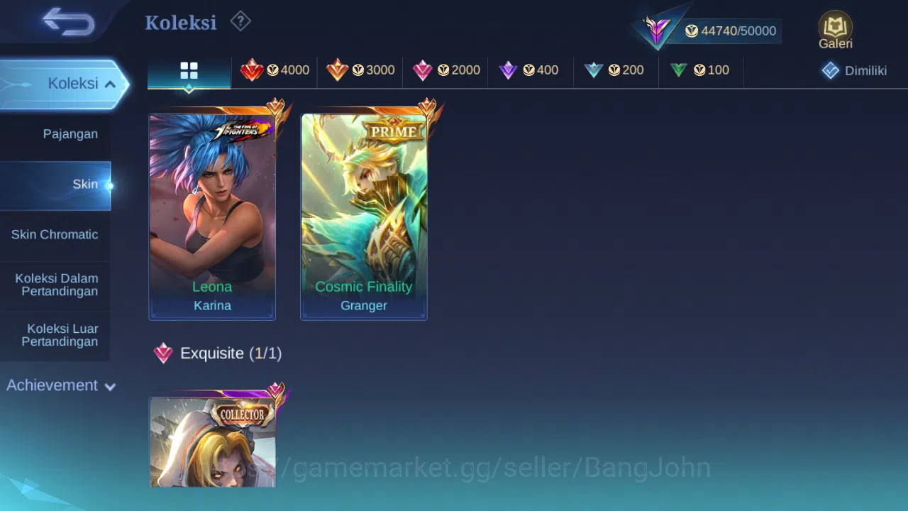 Mobile Legends: Bang Bang Accounts Hero 100 Skin 173 | Prime Granger | KOF Karina | Z image 2