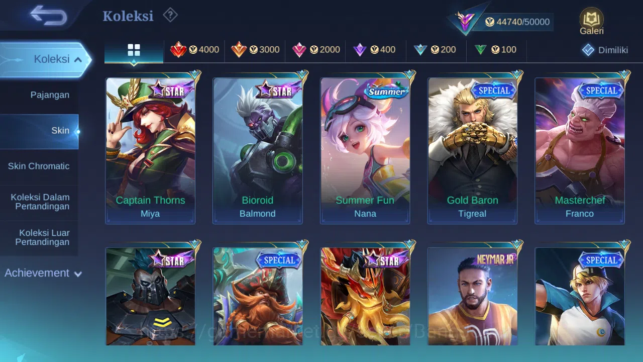 Mobile Legends: Bang Bang Accounts Hero 100 Skin 173 | Prime Granger | KOF Karina | Z image 8
