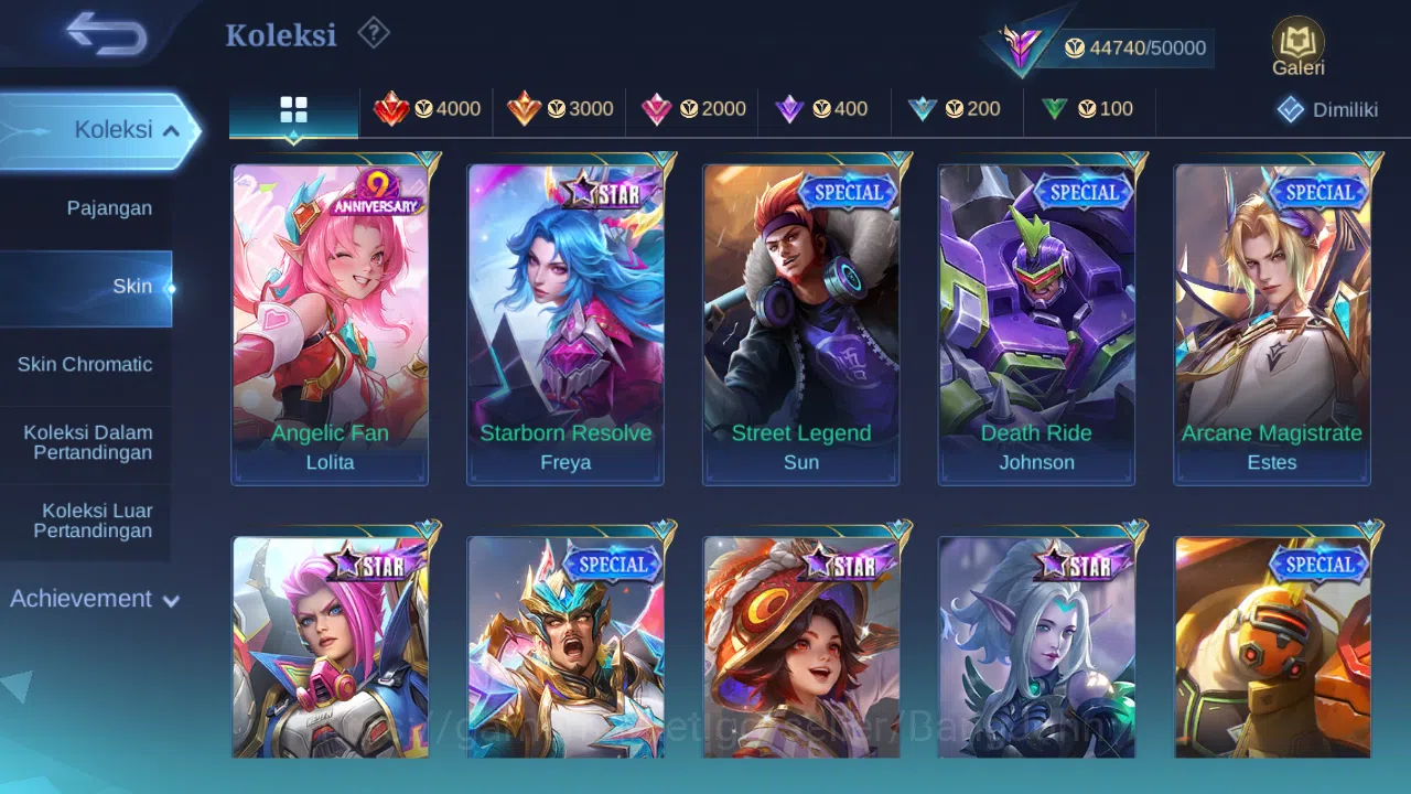 Mobile Legends: Bang Bang Accounts Hero 100 Skin 173 | Prime Granger | KOF Karina | Z image 9