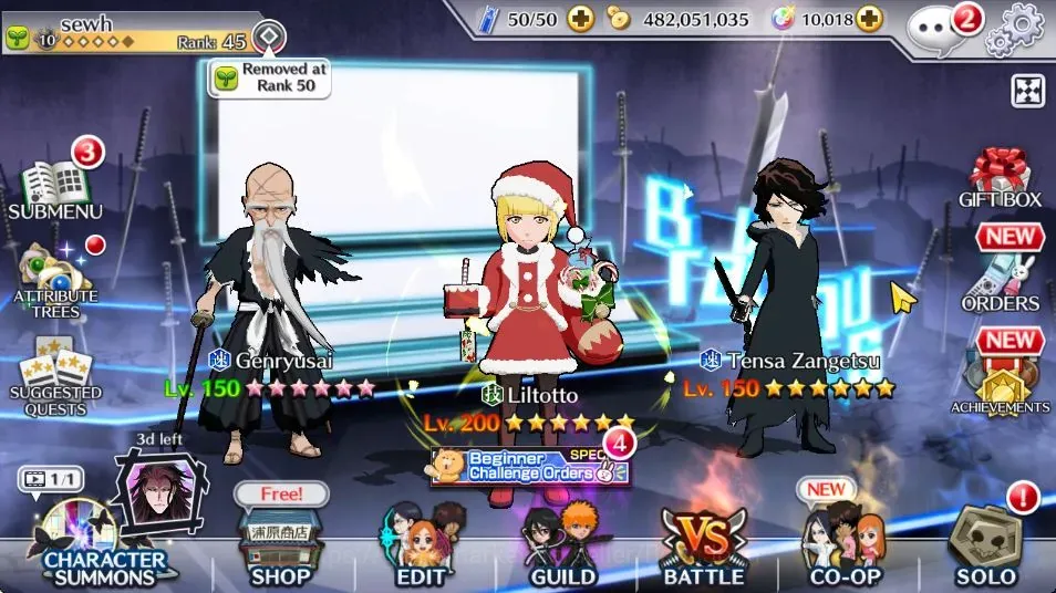 Bleach: Brave Souls Accounts Starter Global |77K BP+10K Orb |Fresh Story|Byakuya Renewed,CVV|Liltotto Xmas24|Genryusai TYBW 1