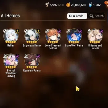 Epic Seven Accounts High-End GLOBAL UnVerif|7 ML(Rhiana&Luc,LC Bellona,Emp Ilynav,Etc)+Aubade,Landy,etc|AUTO WGB|1K