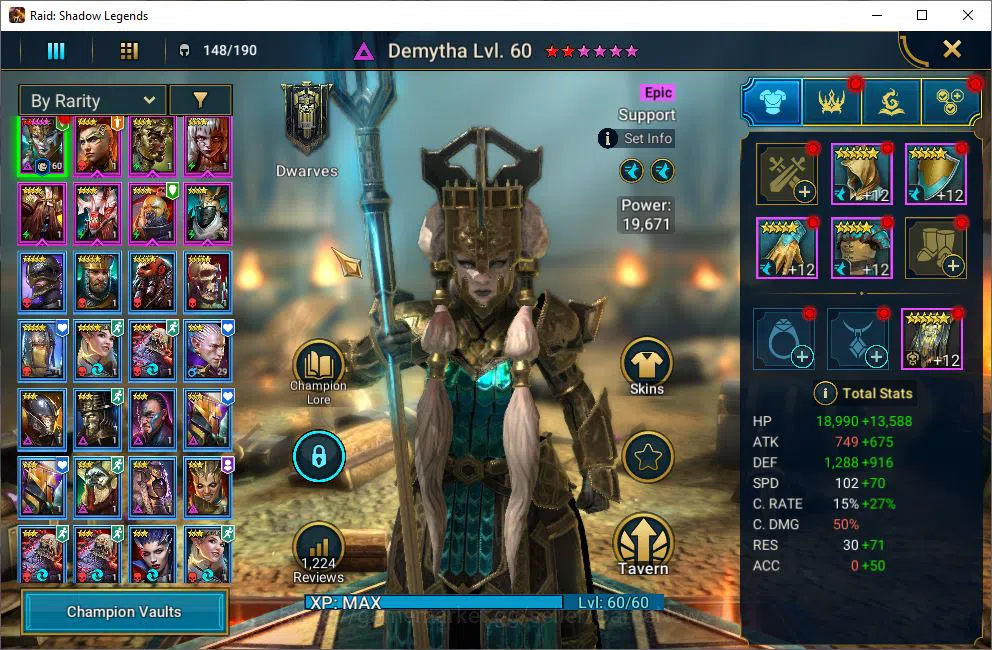 Raid: Shadow Legends Accounts Lv48 570K Power|23 Legendary(Xenomorph,Ninja,MaSha image 4