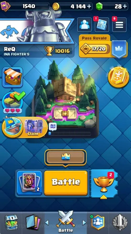 Clash Royale Accounts Mobile |KTL 14|Trophy 10016|6 Heroes|8 Evo|8 Champ image 1