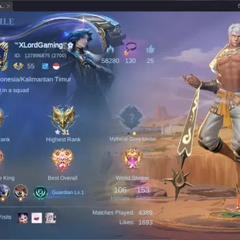 Mobile Legends: Bang Bang Accounts Collector Global |Hero 106|Skin 153|Expert|9th Fanny|Blazing Franco|Naruto Vale|SainSeiya