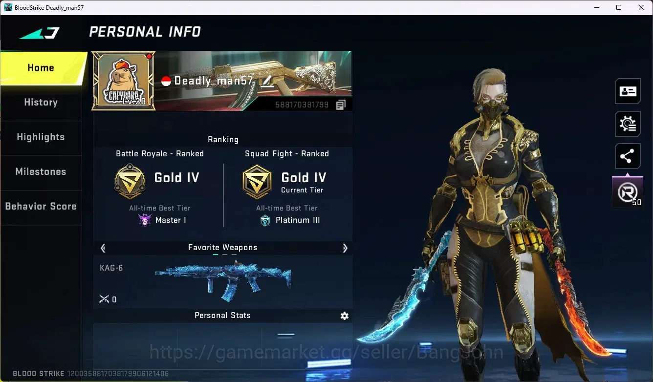 Blood Strike Accounts ASIA |Ultra Dual Blades - Frozen Rebirth|2 Collab image 1