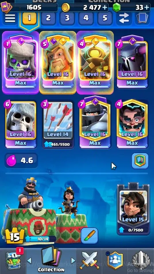 Clash Royale Accounts Lv 1605|Trophy 1286|KTL 15|Card 121|8 Max|4 Hero 1 image 4