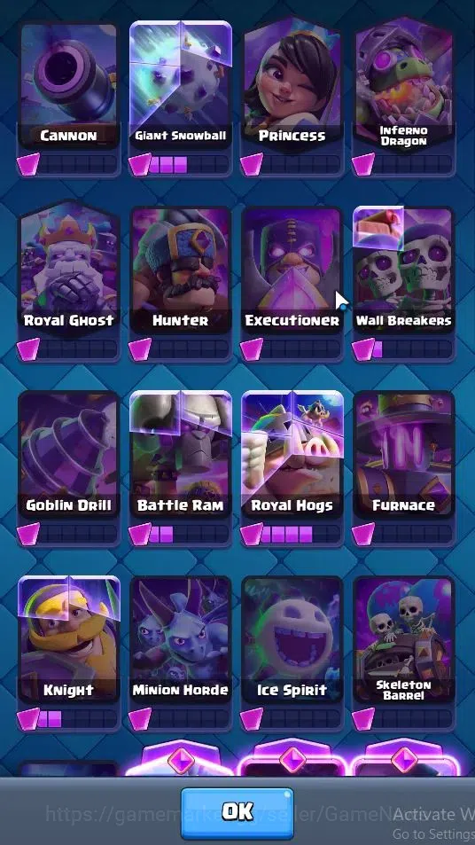 Clash Royale Accounts Lv 1605|Trophy 1286|KTL 15|Card 121|8 Max|4 Hero 1 image 9