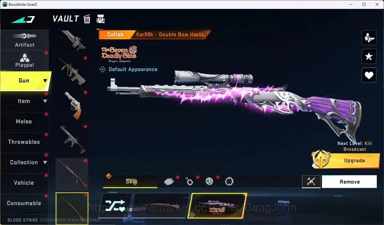 Blood Strike Accounts ASIA|3 Collab Gun[7DS&EVA]|3 Limited Gun|7 Ultra G image 9