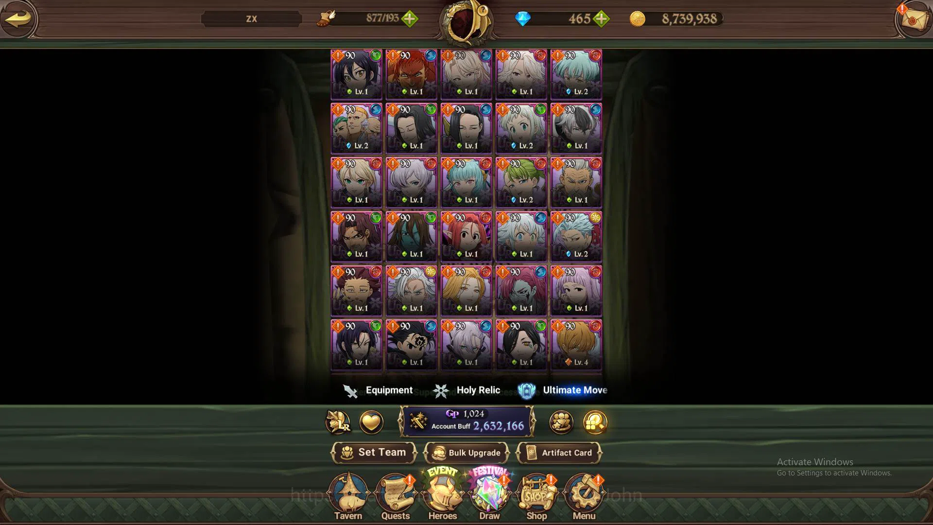 The Seven Deadly Sins: Grand Cross Accounts Others ASIA|2.6M CC|collab Cocytus,Shaltear|UR Salos3/6,Meresca3/6,KingDiane,WK 11
