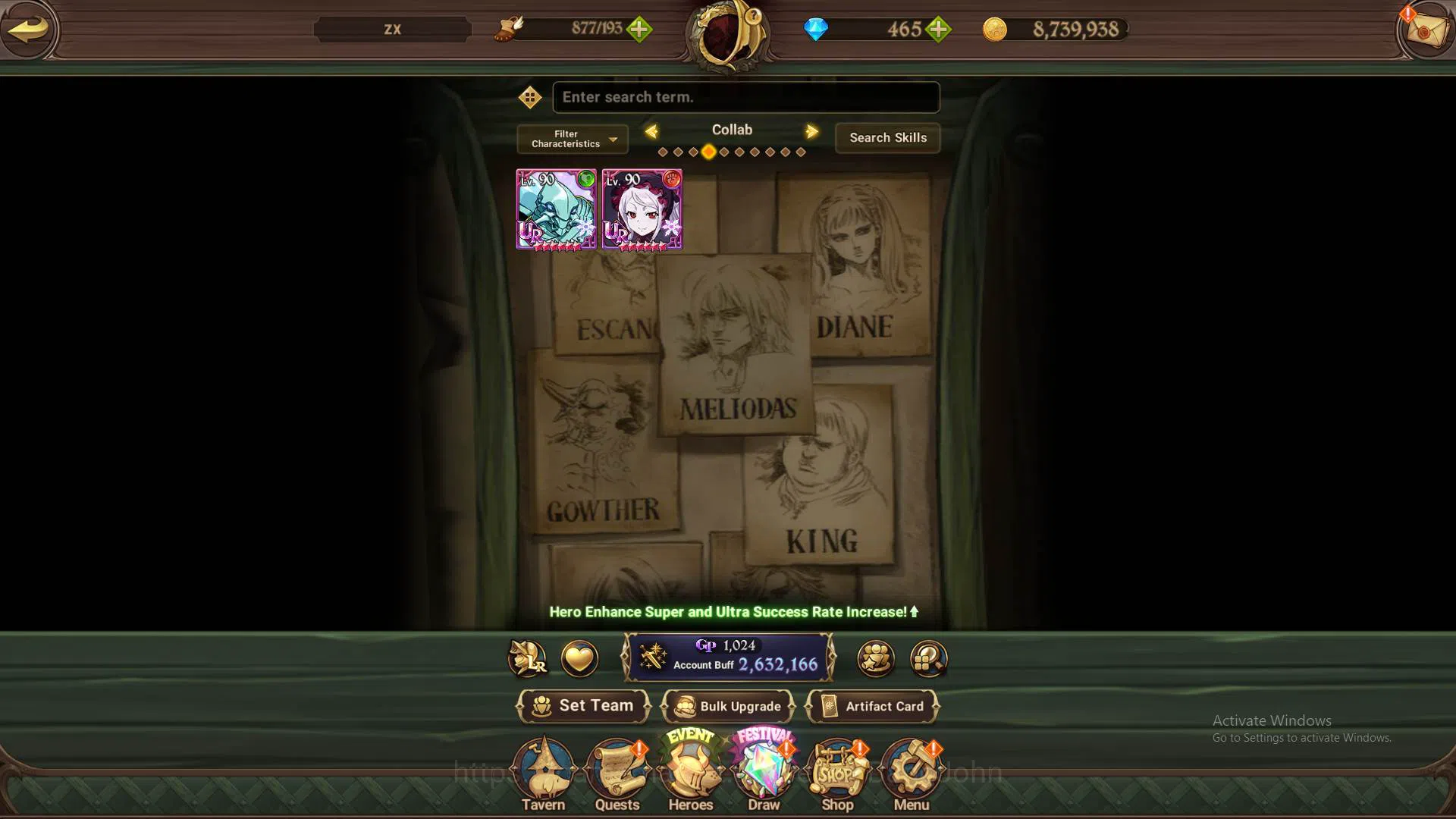 The Seven Deadly Sins: Grand Cross Accounts Others ASIA|2.6M CC|collab Cocytus,Shaltear|UR Salos3/6,Meresca3/6,KingDiane,WK 8