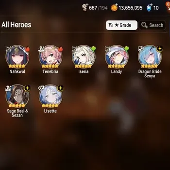 Epic Seven Accounts Starter Global|Unverif|Fresh Starter|3 ML(Lisette,Sage Baal.DB Senya)+4*5RGB|PoH+Bless ON|MoR 9|Ep1