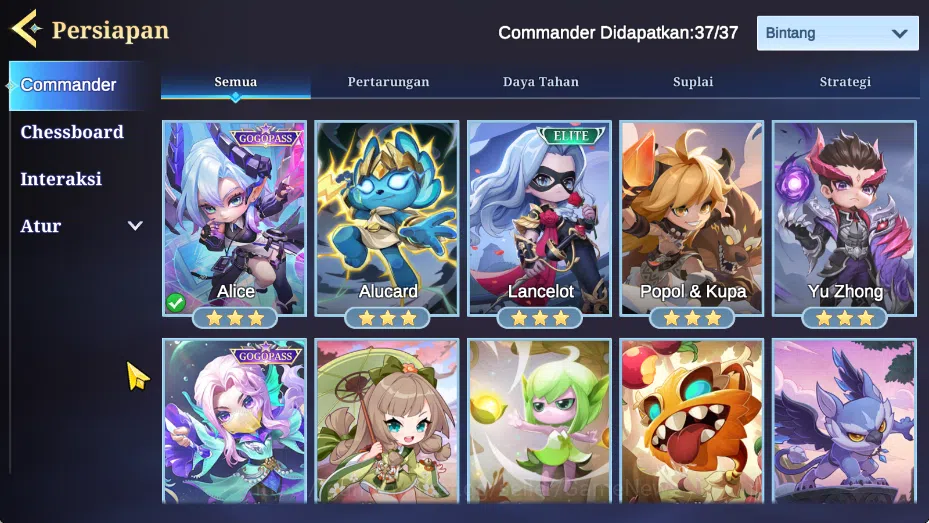 Magic Chess: Go Go Accounts High Glory 279|Bonus MLBB|37 Commander 22 Max|35 Skin|8 Special(2 GogoPass),21 Elite,6 Painted|6 13