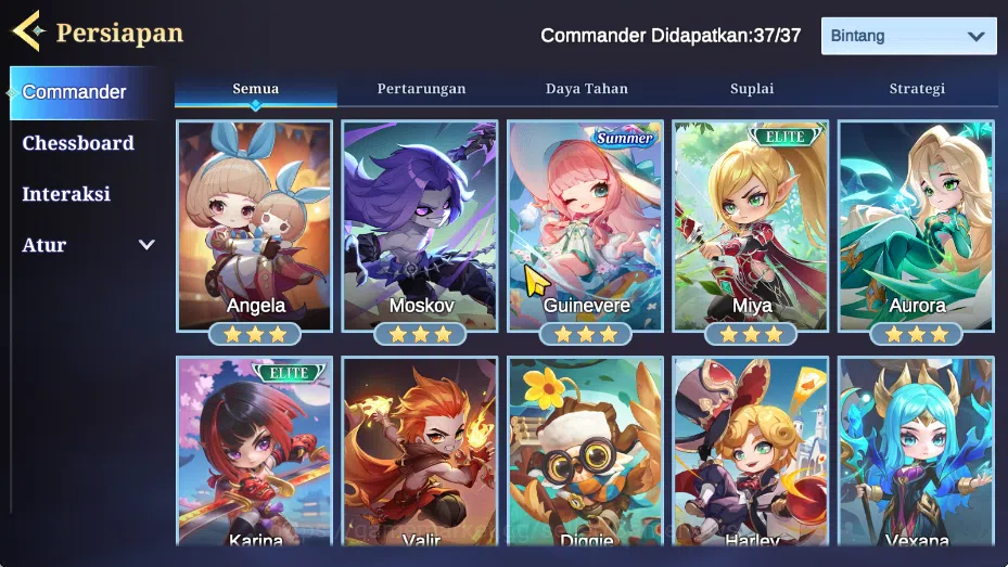 Magic Chess: Go Go Accounts High Glory 279|Bonus MLBB|37 Commander 22 Max|35 Skin|8 Special(2 GogoPass),21 Elite,6 Painted|6 16