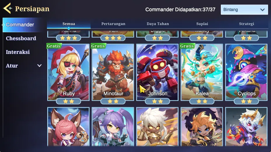 Magic Chess: Go Go Accounts High Glory 279|Bonus MLBB|37 Commander 22 Max|35 Skin|8 Special(2 GogoPass),21 Elite,6 Painted|6 17