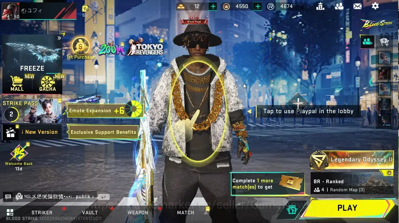 Blood Strike Accounts ASIA|3 ETERNAL[M700 Lv6-MAX, P90 Lv4, AUG Lv4|+6 U image 1
