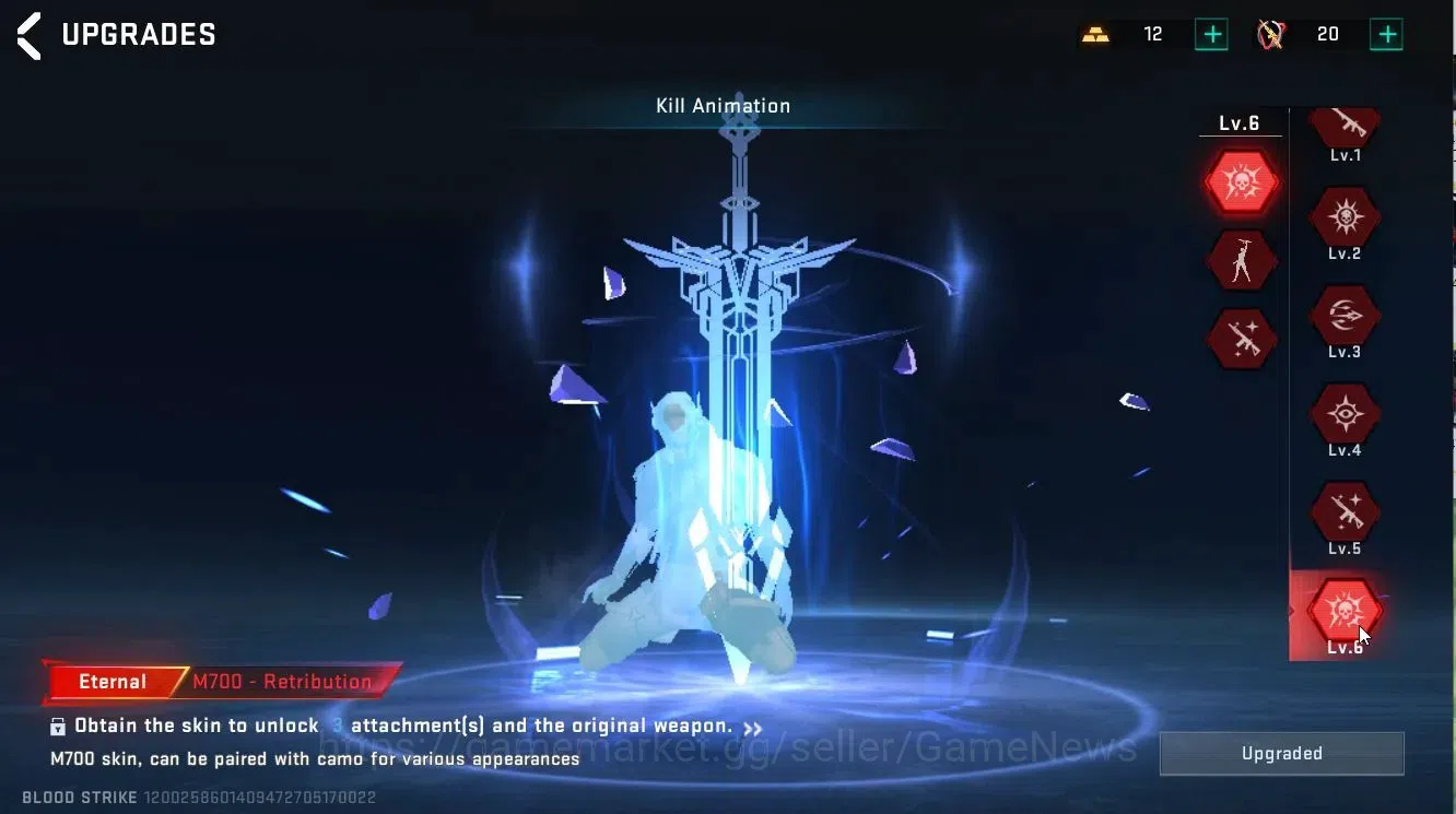 Blood Strike Accounts ASIA|3 ETERNAL[M700 Lv6-MAX, P90 Lv4, AUG Lv4|+6 U image 9